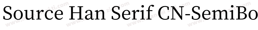 Source Han Serif CN-SemiBold Sourc字体转换